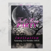 Donkere Maanvolle Vollemaandag Party Uitnodigingen (Voorkant / Achterkant)