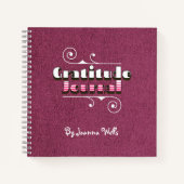 Donkere magenta Eigen naam, breedte journaal Notitieboek (Voorkant)