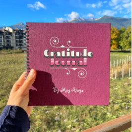 Donkere magenta Eigen naam, breedte journaal Notitieboek