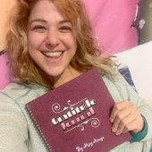 Donkere magenta Eigen naam, breedte journaal Notitieboek