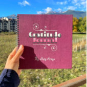 Donkere magenta Eigen naam, breedte journaal Notitieboek