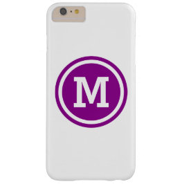 Donkere magenta en witte cirkel monogram Case-Mate iPhone case