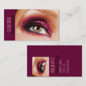 Donkere magenta ogen make-up kunstenaar visitekaartje (Voorkant / Achterkant)