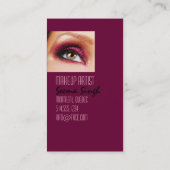 Donkere magenta ogen make-up kunstenaar visitekaartje (Achterkant)