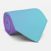 Donkere magenta Paars en lichte cyaangradiënt Stropdas (Opgerold)