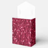 Donkere magenta roze faux glitter sparkles Sweet 1 Bedankdoosjes (Geopend)