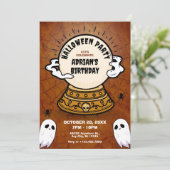 Donkere magische geluksbal Halloween verjaardag Kaart (Staand voorkant)