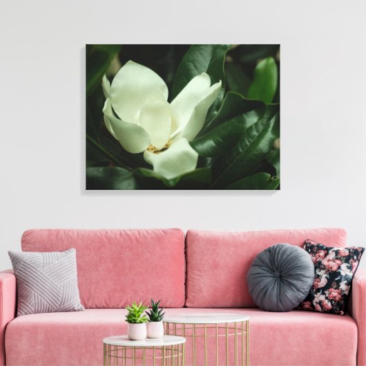 Donkere Magnolia Canvas Afdruk (Insitu (Woonkamer))