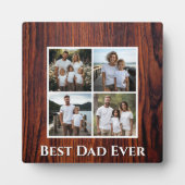 Donkere Mahonie donkere houtnerf Papa foto sjabloo Fotoplaat (Voorkant)