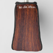 Donkere Mahonie houten graan werelden beste vader Golfheadcover (Draai 90)