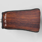 Donkere Mahonie houten graan werelden beste vader Golfheadcover (Voorkant)