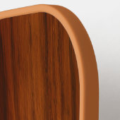 Donkere Mahonie houten textuur, Monogram Pickleball Paddle (Links Detail)