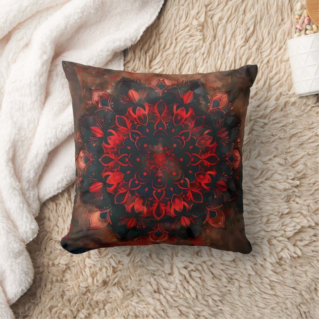Donkere Mandala - Boho Gothic Gift Kussen (Deken)
