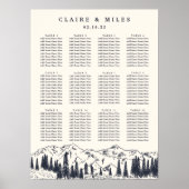 Donkere marine | Bergschets voor weddenschappen Poster (Voorkant)