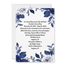 Donkere Marine Blauw en Wit Memorial