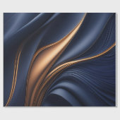 Donkere marine en bronzen maat inpakpapier (Vlak)