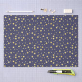 Donkere marineblauw Golden Chic Stippen Weefpapier Tissuepapier (Craft)