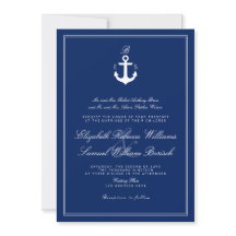 Donkere marineblauw Nautical Monogram Weddenschap