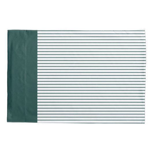 Donkere marinedrukwitduin gestreept Kussensloop (Achterkant)