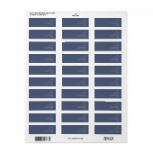 Donkere marinelogo etiket (Full Sheet)
