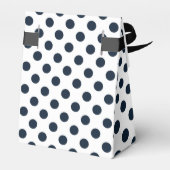 Donkere marinesblauwe haarstippen bedankdoosjes (Achterkant)