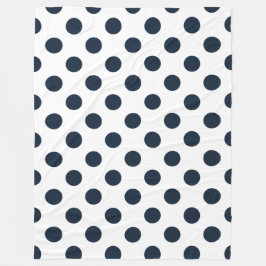 Donkere marinesblauwe haarstippen fleece deken