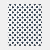 Donkere marinesblauwe haarstippen fleece deken (Voorkant)