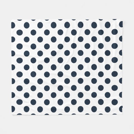 Donkere marinesblauwe haarstippen fleece deken (Voorkant (Horizontaal))