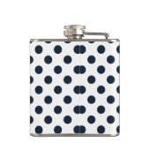 Donkere marinesblauwe haarstippen heupfles (Achterkant)