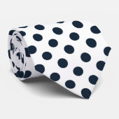 Donkere marinesblauwe haarstippen stropdas (Opgerold)