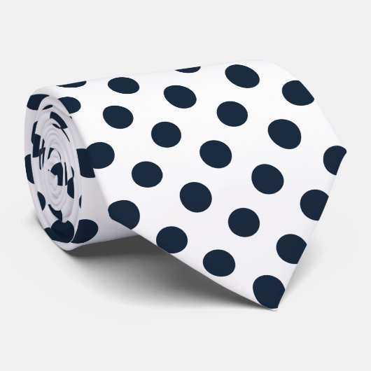 Donkere marinesblauwe haarstippen stropdas (Opgerold)