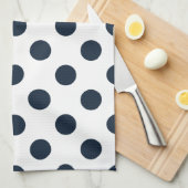 Donkere marinesblauwe haarstippen theedoek (Quarter Fold)