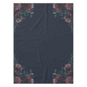 Donkere marinier Blue Floral Elegant Wedding Maroo Tafelkleed