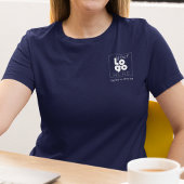 Donkere marinier Blue White Business Logo T-Shirt