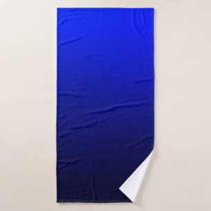 Donkere marinier, Midnight Blue Ombre Gradient Bad Handdoek