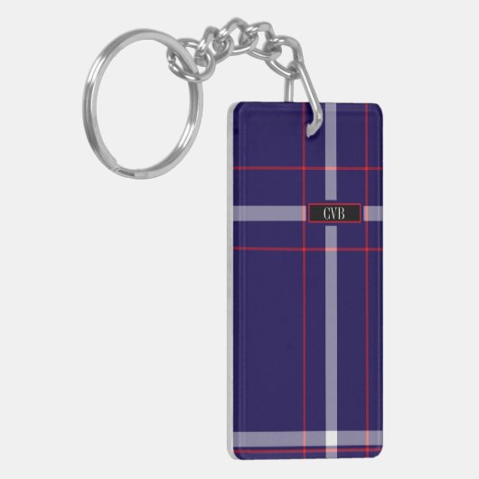 Donkere marinier, rode, witte Sleutelhanger (Voorkant Links)