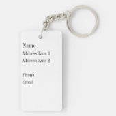 Donkere marinier, rode, witte Sleutelhanger (achterkant)