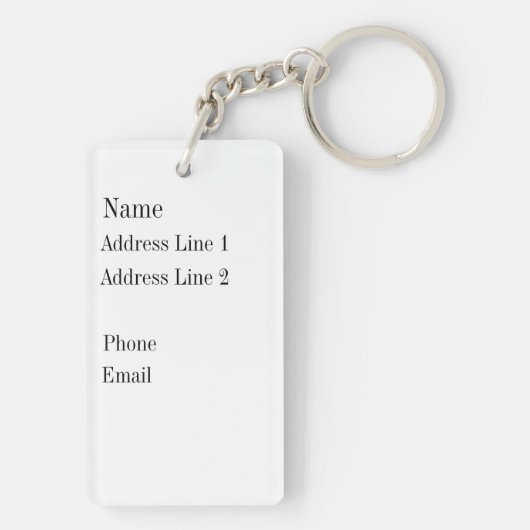 Donkere marinier, rode, witte Sleutelhanger (achterkant)