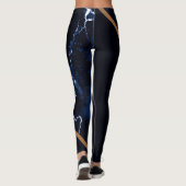 Donkere marmer Abstract Leggings (Achterkant)