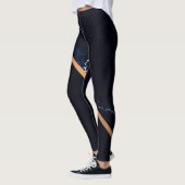 Donkere marmer Abstract Leggings (Links)