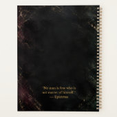 Donkere Marmer Stier Beer Trader Design Planner (Achterkant)