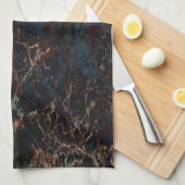 Donkere marmer theedoek (Quarter Fold)