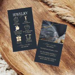 Donkere Marmeren Elegante Merkidentiteit Sieraden  Visitekaartje