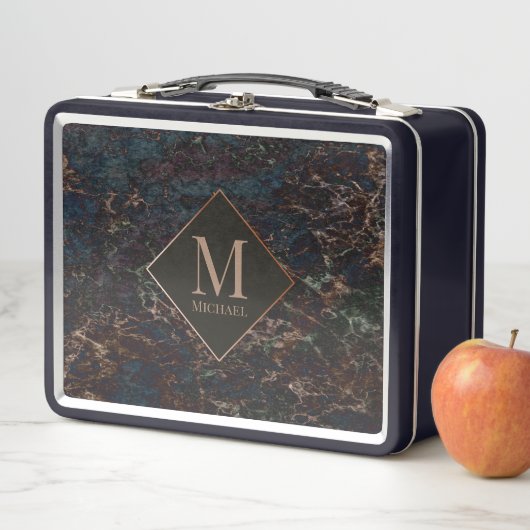 Donkere marmeren lunchbox (In situ)