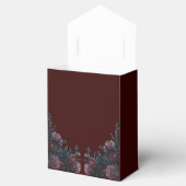 Donkere Maroon Mauve Gotische Elegante Bruiloft Bedankdoosjes (Geopend)
