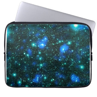 Donkere Materie Blauw Turquoise Laptop Sleeve