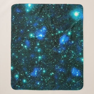 Donkere Materie Blauw Turquoise Sherpa Deken