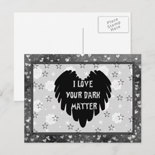Donkere materie briefkaart (Voorkant / Achterkant)