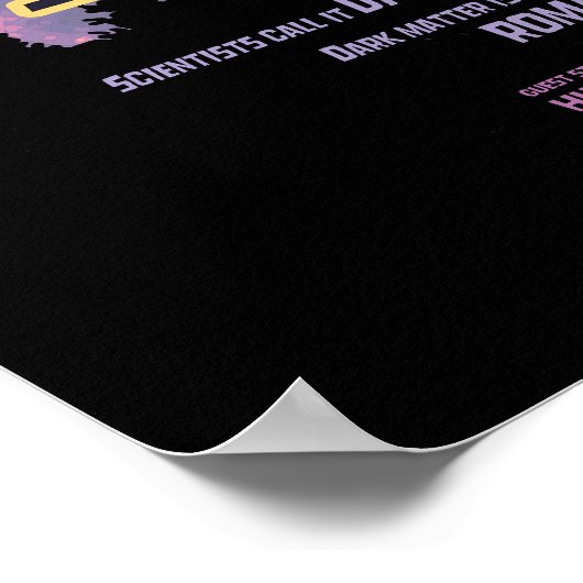 Donkere materie Poster. Poster (Hoek)