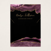 Donkere mauve agaat ketting display kaart (Voorkant)